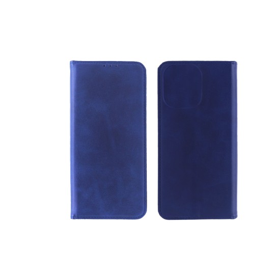 Leather Flip Cover with Internal Pocket for Xiaomi Redmi 12 4G Blue